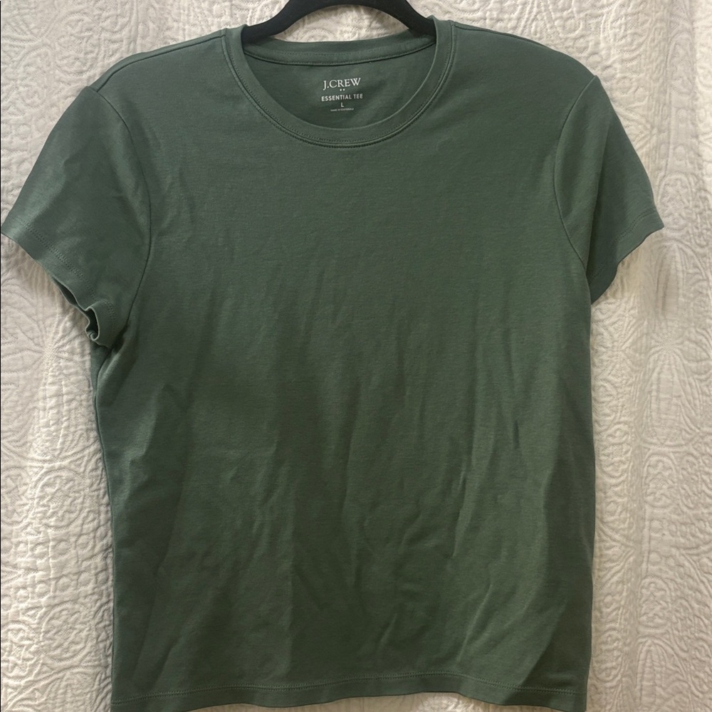 J. Crew Short-Sleeve Crewneck Tee in Olive
